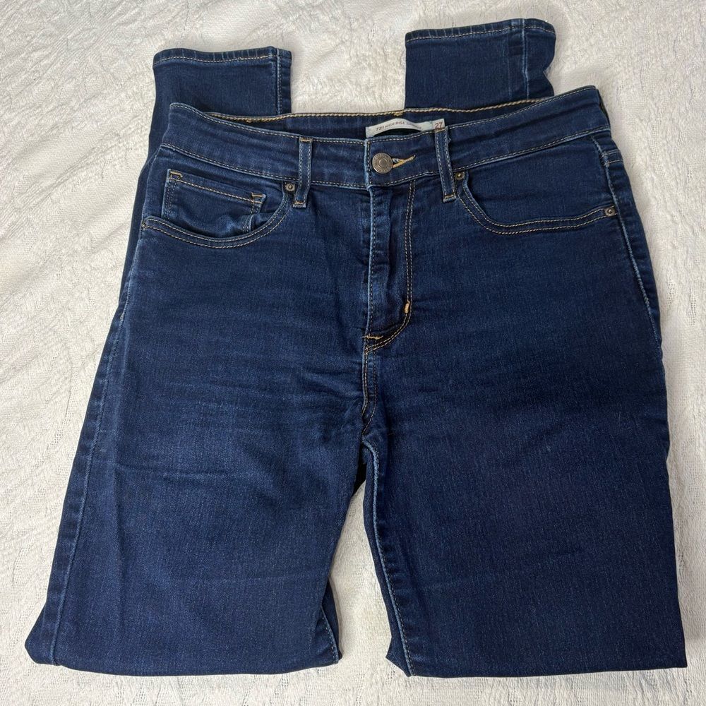 Levi's 721 High Rise Skinny Women's Jeans Dark Wash Indigo Blue